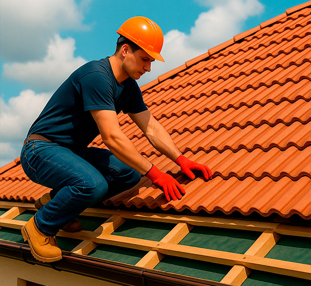 Кровля из цементно-песчаной черепицы в Лосино-Петровском