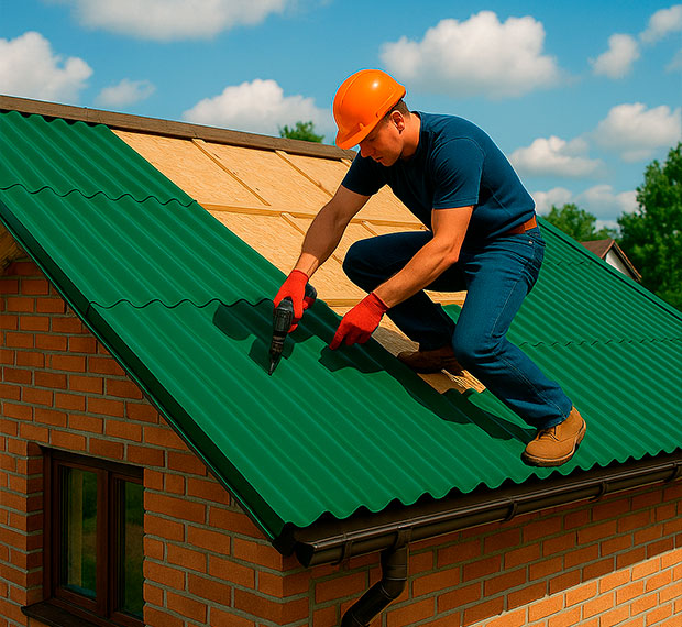 Монтаж кровли из профнастила в Лосино-Петровском